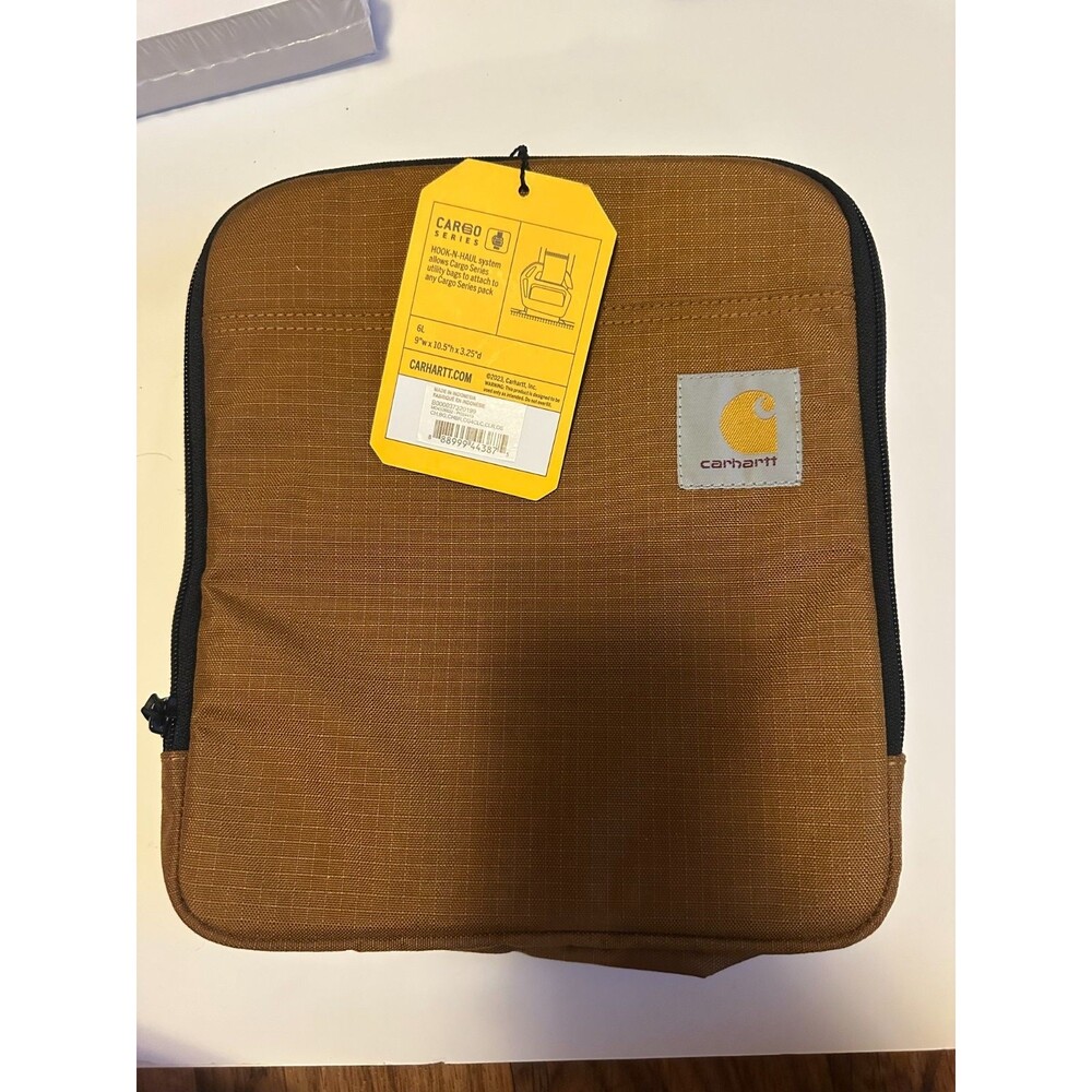 NWT Carhartt Cargo Series Lunch Cooler Unisex One Size Brown 4 Can Insulated